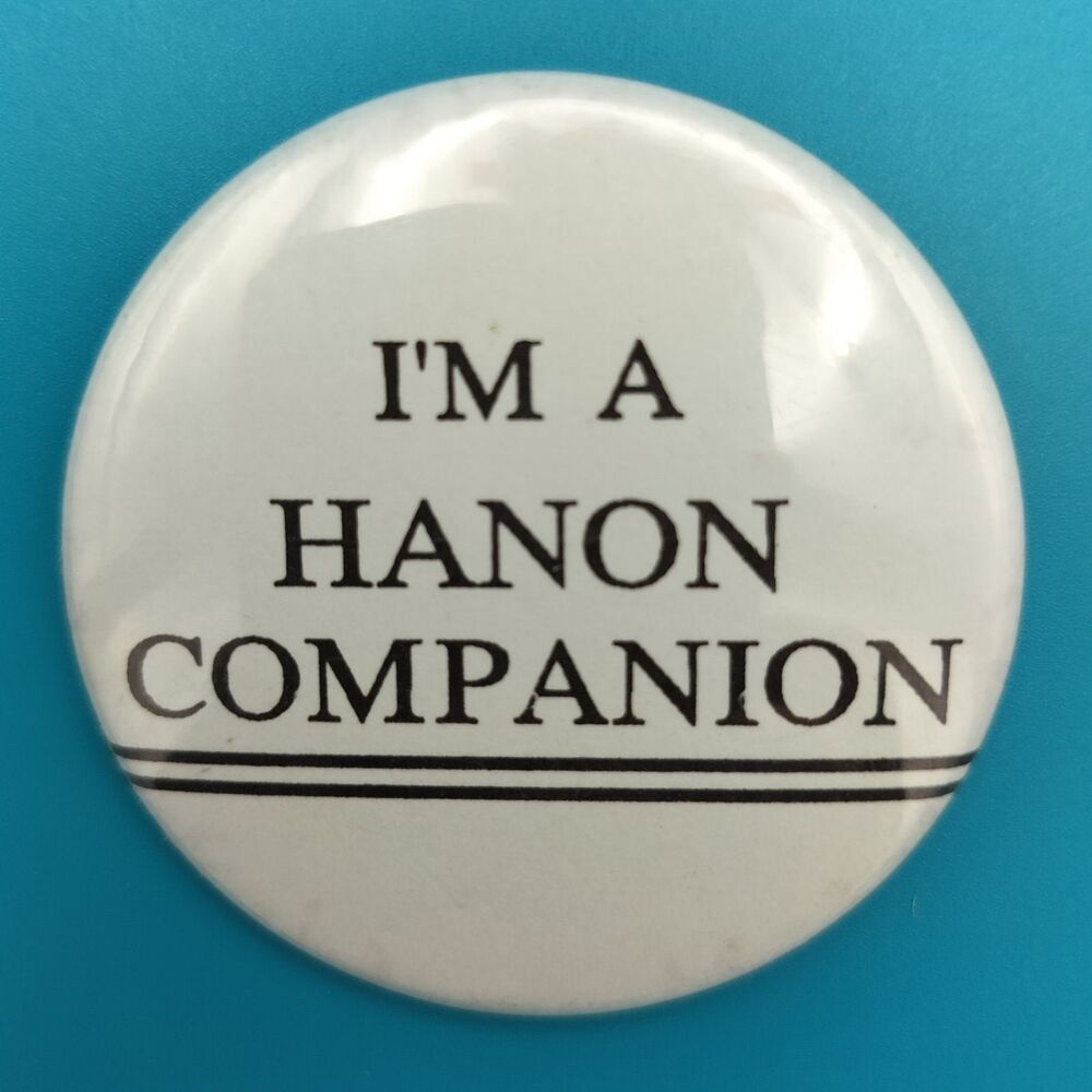 I'm A Hanon Companion Vintage Pin Button Pinback